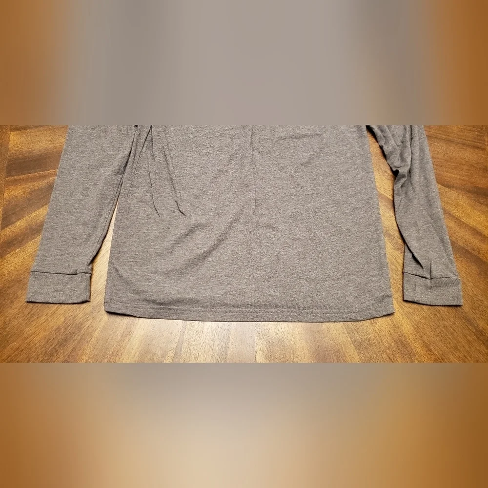 Adidas Amplifier Mens Gray Long Sleeve Shirt Size S